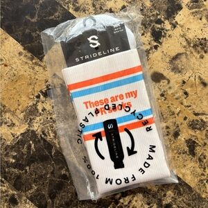NWT Orangetheory Strideline “These Are My PR” Crew Socks Marathon Month M/L